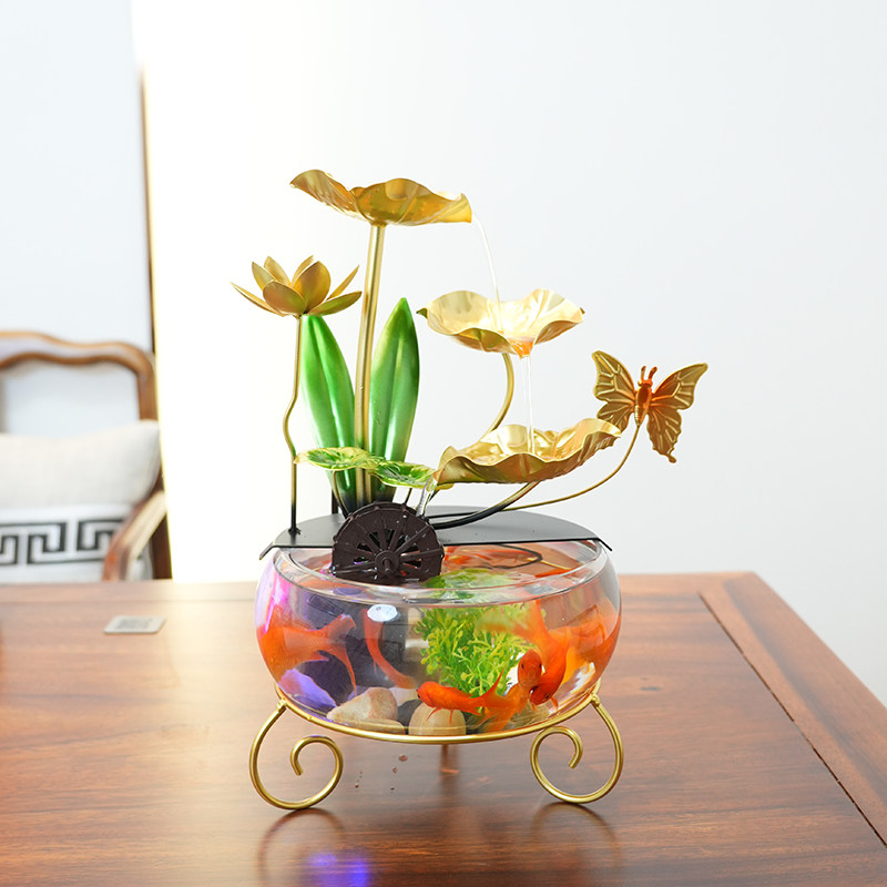 流水摆件客厅桌面办公室招财鱼缸造景装饰水循环加湿家居小型喷泉,家居饰品,流水摆件,淘宝优惠券,粉丝福利购,淘宝优惠卷