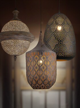 东南亚复古吊灯泰式阿拉伯风格餐厅会所酒吧台新疆装饰艺术灯具