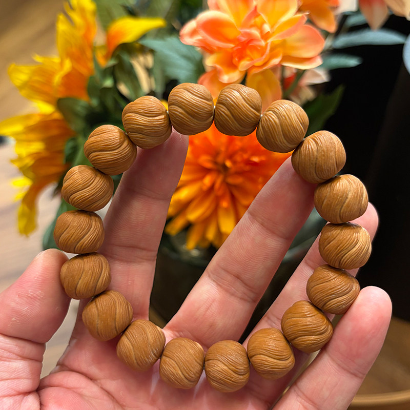 卷卷酥猴头手串砂糖橘小青柑手串泡芙南瓜手持小葫芦雕刻文玩手串