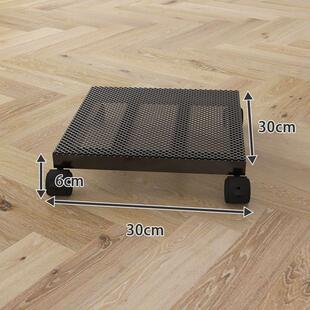 周转箱滑轮底座长方形移动花盆托盘铁艺带轮滚轮万向轮透气加厚大