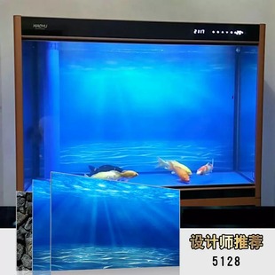 鱼缸背景纸画高清图3d立体水族箱贴纸龙鱼缸壁纸风造景装饰海景5d