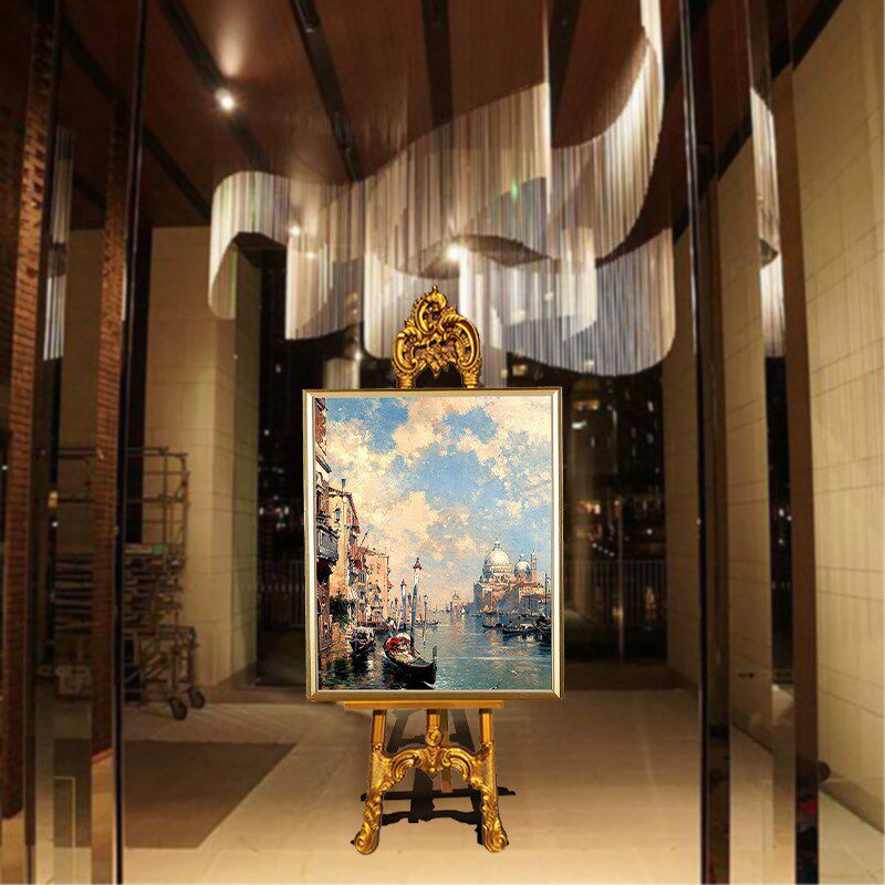 复古高档欧式塑钢迎宾架开业促销展示架子板展架画架广告牌宣传架