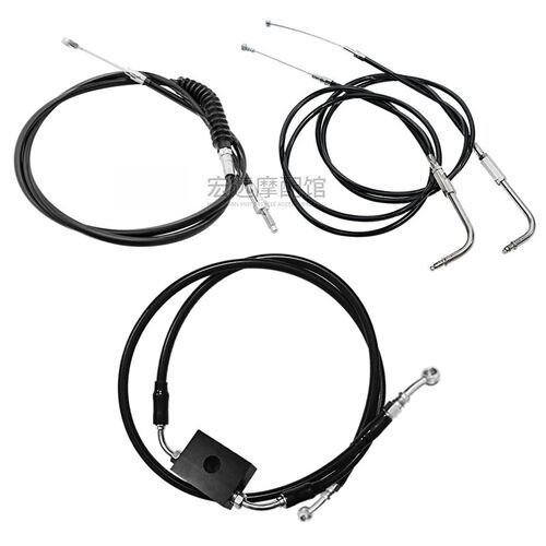 哈雷883 1200 X48 肥仔突破者戴娜加长离合线 油门线 ABS刹车油管