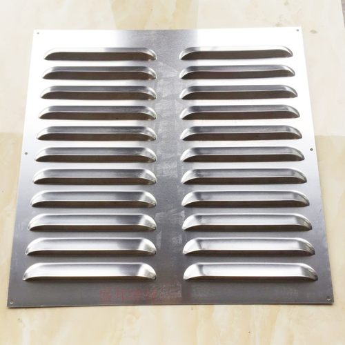 不锈钢百叶窗鱼鳞板散热片通风口冲孔外墙防雨风罩出风口格栅加厚