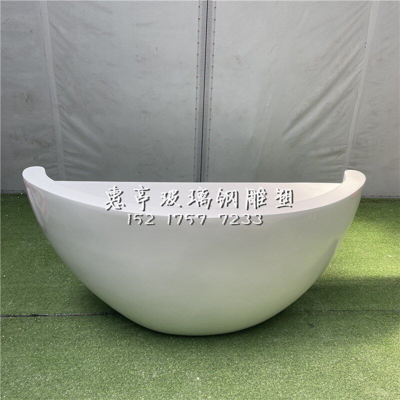 时尚简约接待台玻璃钢异形前台雕塑美容院咨询服务台收银台定制