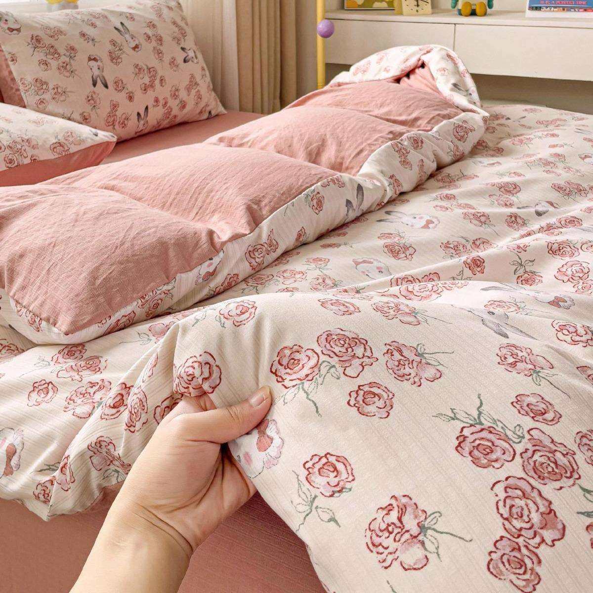 四件套床上用品床单被套水洗棉双层纱夏天床笠学生宿舍三件套,鲜花速递/花卉仿真/绿植园艺,割草机/草坪机,淘宝优惠券,粉丝福利购,淘宝优惠卷