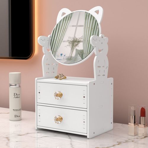 简约化妆镜便携小镜子女梳妆台桌面公主镜卧室学生宿舍台式梳妆镜