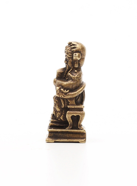 黄铜龙五爷小摆件 招财龙王爷财神佛像 广济龙王菩萨赐福保平安