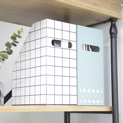 办公室桌面收纳盒文件夹多功能档案式大容量书立架简易纸质收纳框