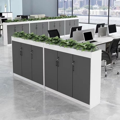 包安装简约办公室隔断矮柜花槽柜带锁文件柜资料柜储物柜桌边侧柜