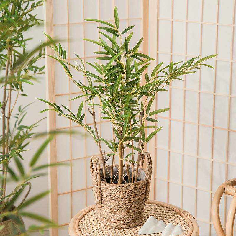 仿真竹子装饰客厅新中式禅意绿植落地盆栽摆件假竹子仿真植物盆景