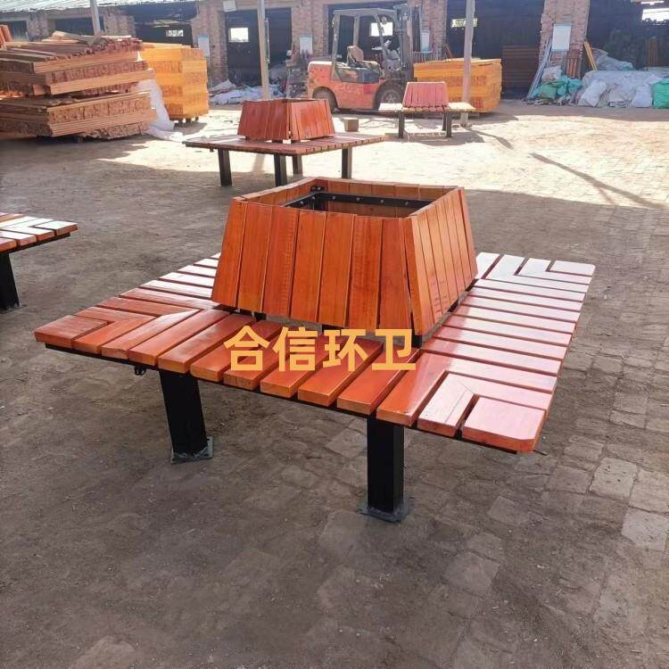 户外围树座椅庭院花园椅公园景区树池凳子家用防腐木树围椅厂家