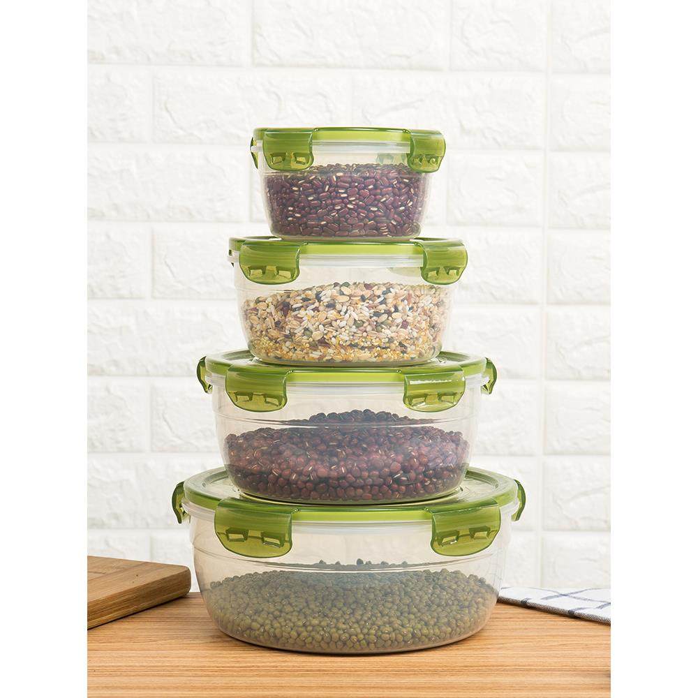 微波炉加热专用饭盒上班族大容量超大圆形带盖食品级塑料保鲜盒