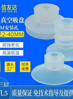 小孔安装5MM真空吸盘SP-2468/10/12/15/18/20 一层二层三层吸盘