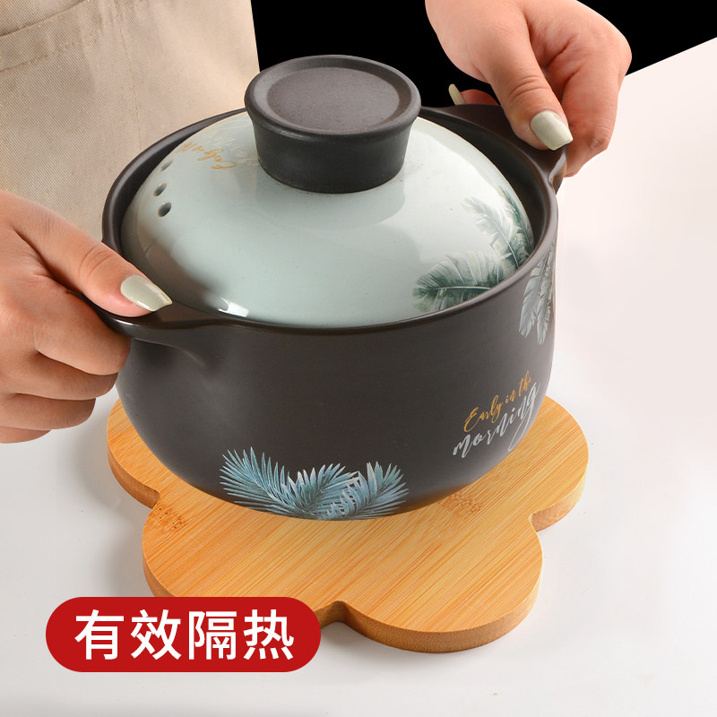 加厚隔热垫餐桌垫防烫碗垫子家用实木质砂锅垫盘垫珐瑯楠竹垫桌子