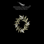 Michael Michaud桃金娘胸针女珍珠胸花西装 别针轻奢高端花束礼物