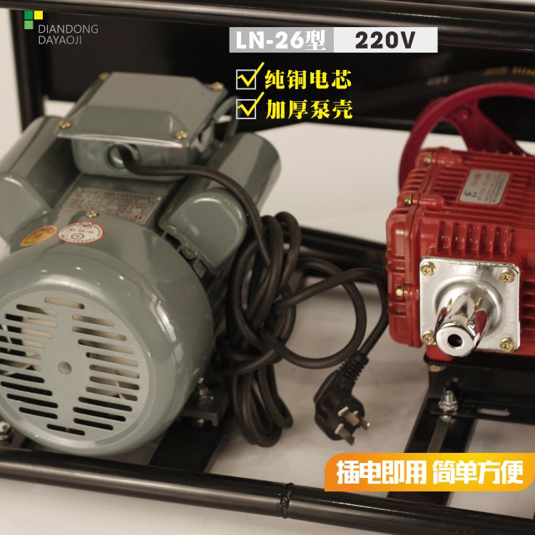 联农220V市电电动高压农用打药喷雾机26型高压泵喷雾器框架除虫机