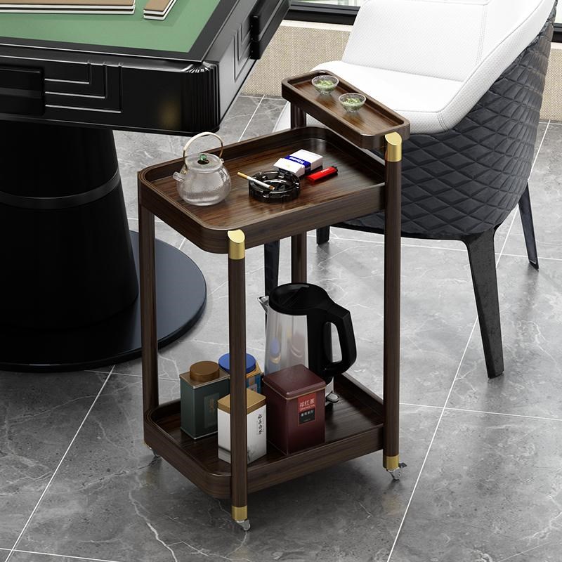 麻动桌茶几棋牌室专将茶水架客厅家用移用边几中式麻将机牌桌茶台