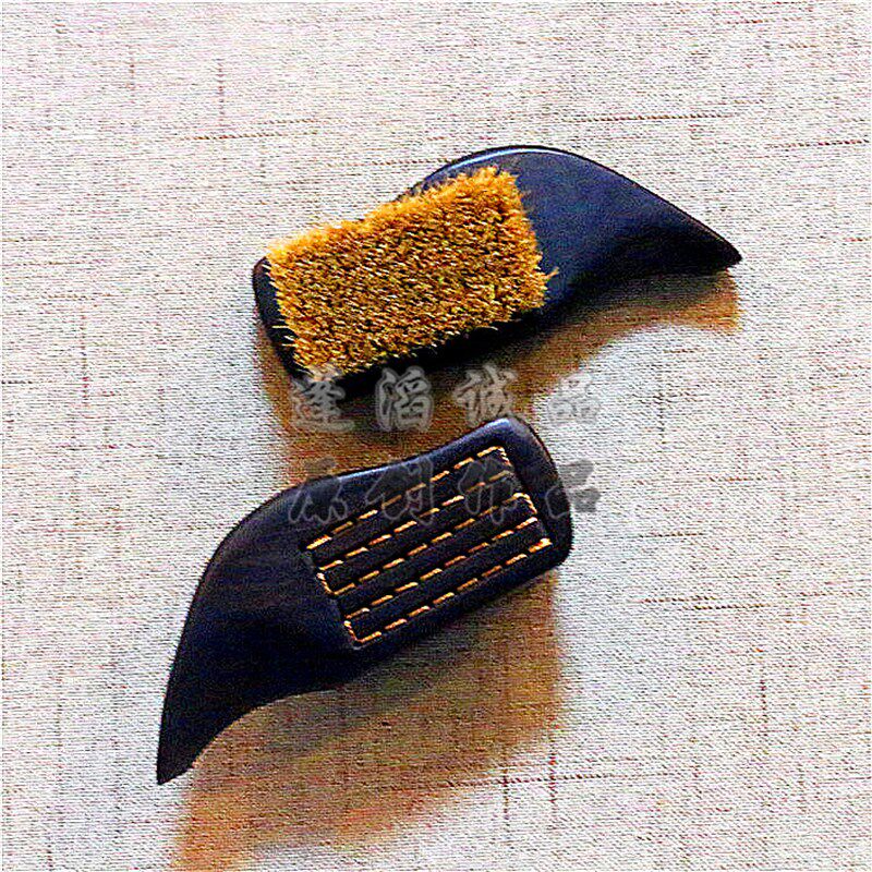文玩工具硬毛刷子手工野猪鬃毛刷紫光檀木黑檀橄榄核小金刚核桃