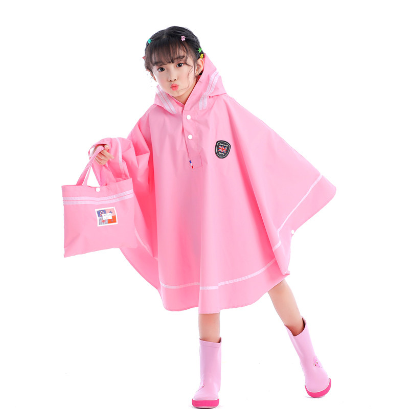 斗篷雨衣儿童女男童 小儿园时初幼学生防水大童尚中生小孩雨披