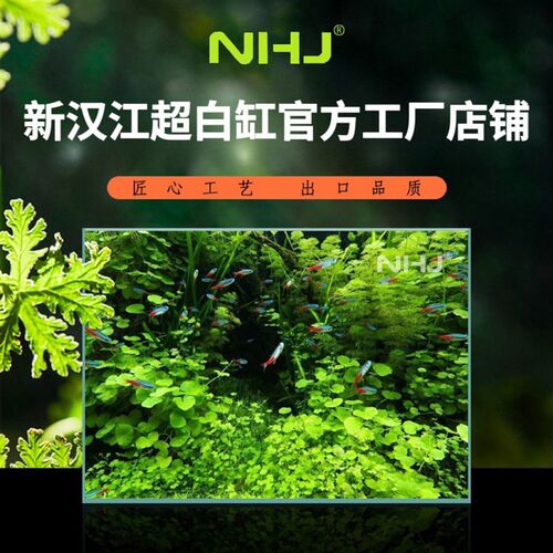 生HJ璃汉江金晶玻新超白鱼缸定做超白缸小中大型鱼缸N态缸溪流缸