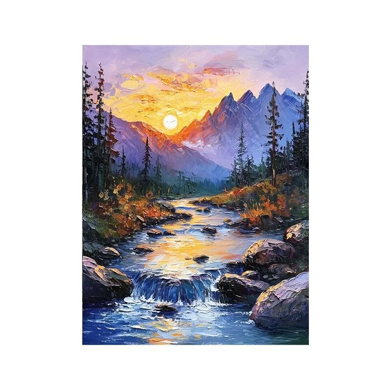 【四了明季】数字油画diy手工填色油彩丙烯画2025新款风景装饰画