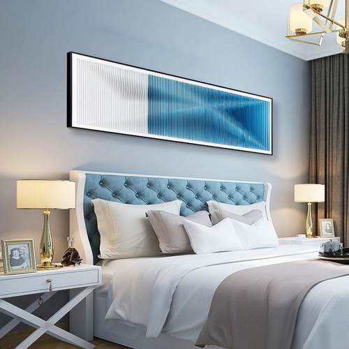 简约客厅沙发背景墙床头装置画样板间酒店实物画亚克力插片工艺画