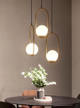 白色玻璃球吊灯现代简约创意餐厅吊灯酒吧灯饰客厅吊灯服装店灯具