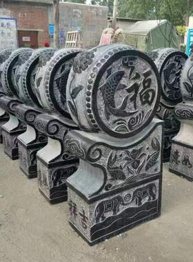 门墩 抱鼓石 青石圆鼓门口摆放石门鼓门当做旧优惠石鼓