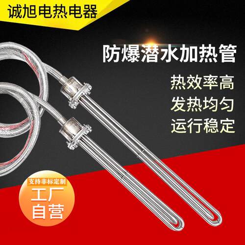 潜水加热管380V大功率防爆水箱加热管工业加热棒烧水槽恒温带温控
