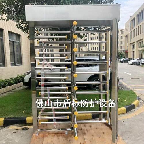 小区出入口转闸闸门不锈钢十字旋转电动门人脸识别门禁考勤全高门
