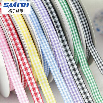 思蜜丝ribbon涤纶格子带礼品礼盒蛋糕鲜花包装缎带材料辅料