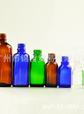特价 YB整箱茶色 透明 绿 蓝色精油瓶棕色玻璃分装瓶10ml30ml50ml