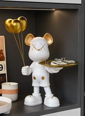 暴力熊乔迁新居礼品玄关客厅钥匙收纳摆件入户进门鞋柜家居装饰品