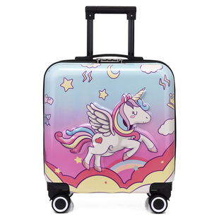 20寸儿童拉杆箱男童女孩卡通行李箱万向轮大O容量旅行登机箱可坐