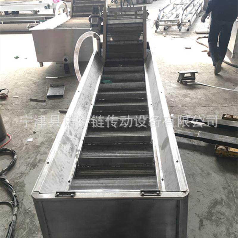 不锈钢网带线输送机豆芽网链输送机刮板式流水线传送机