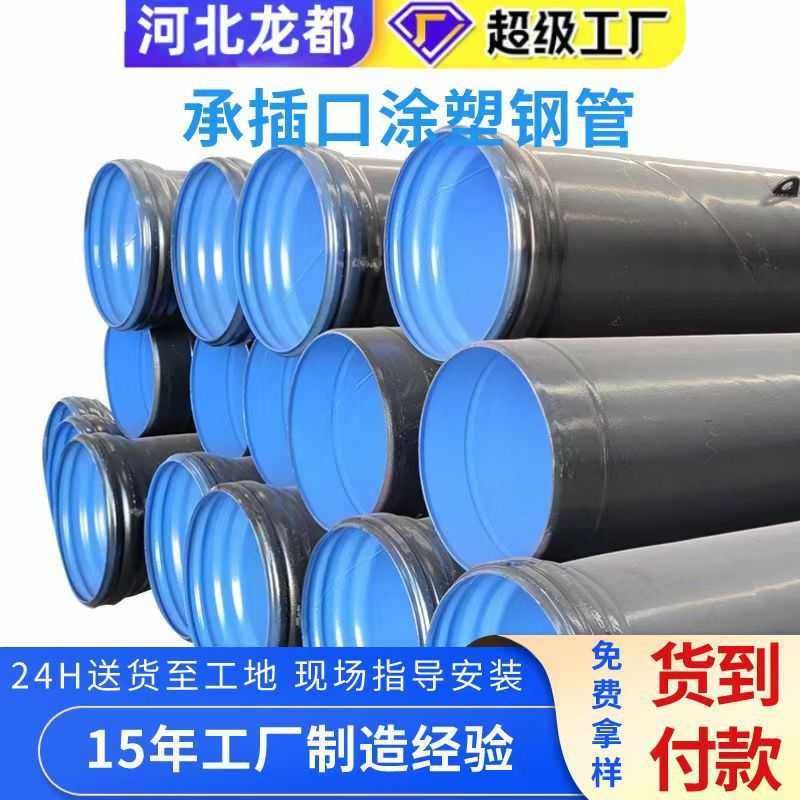 承插涂塑管道涂塑复合螺旋钢管环氧涂层钢管外PE内环氧涂塑管,商业/办公家具,商用门牌/牌匾,淘宝优惠券,粉丝福利购,淘宝优惠卷