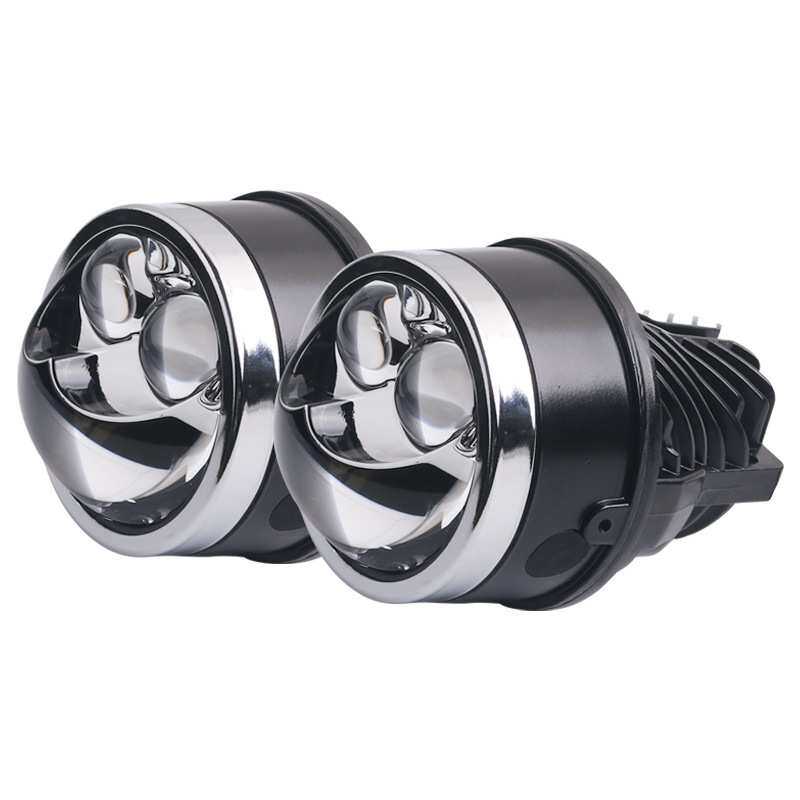 三为车灯SANVI 3寸LED双眼雾灯透镜 50w 5500k远近一体雾灯升级