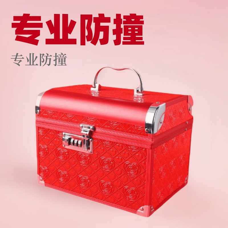 ?彩礼钱礼金盒订婚聘礼结婚密码盒子简易桌上收拾小巧首饰盒