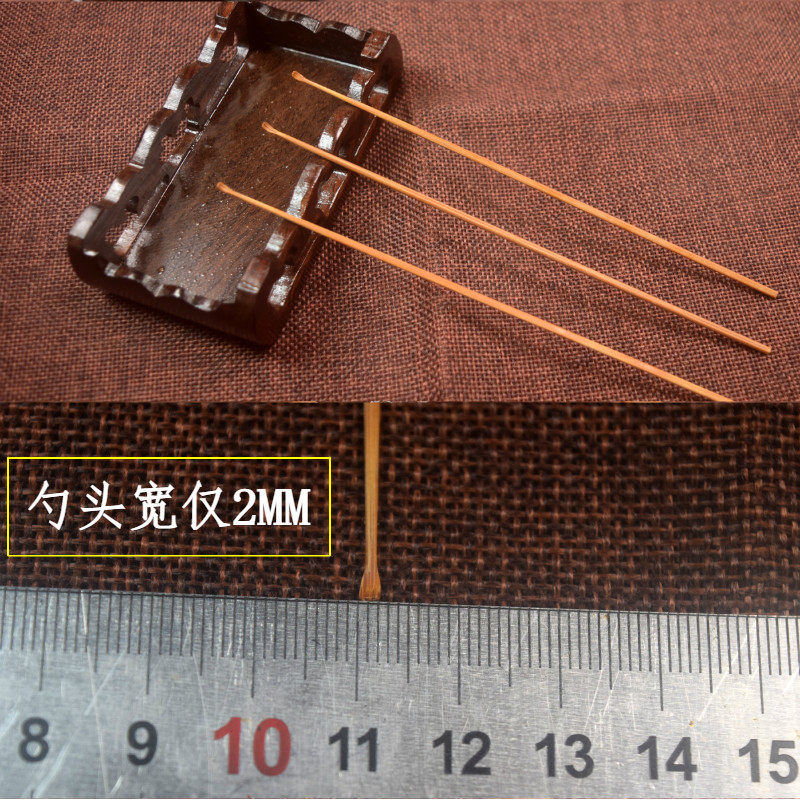 喜翻采耳工具之小号2毫米棕竹竹耳勺 光滑小号耐用硬