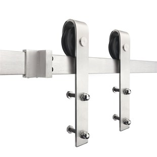 谷仓门吊轨轨道304不锈钢 静音五金配件全套推拉门隔断门移门