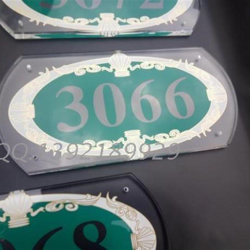 酒店门牌号压克力网版印刷数字号码牌UV定制高档宾馆房间标识指示