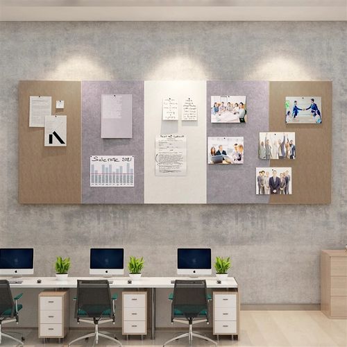 毛毡板墙贴办公室布置公告示栏风采展示公司企业文化照片墙面装饰