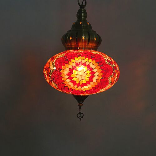 红色灯笼灯咖啡厅特色餐厅酒店阳台民族复古浪漫土耳其吧台大吊灯
