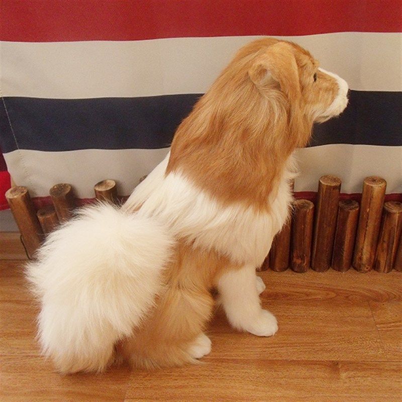 仿真狗摆件牧羊犬雪纳瑞软狗动物模型展厅装饰品家居摆装狗狼件