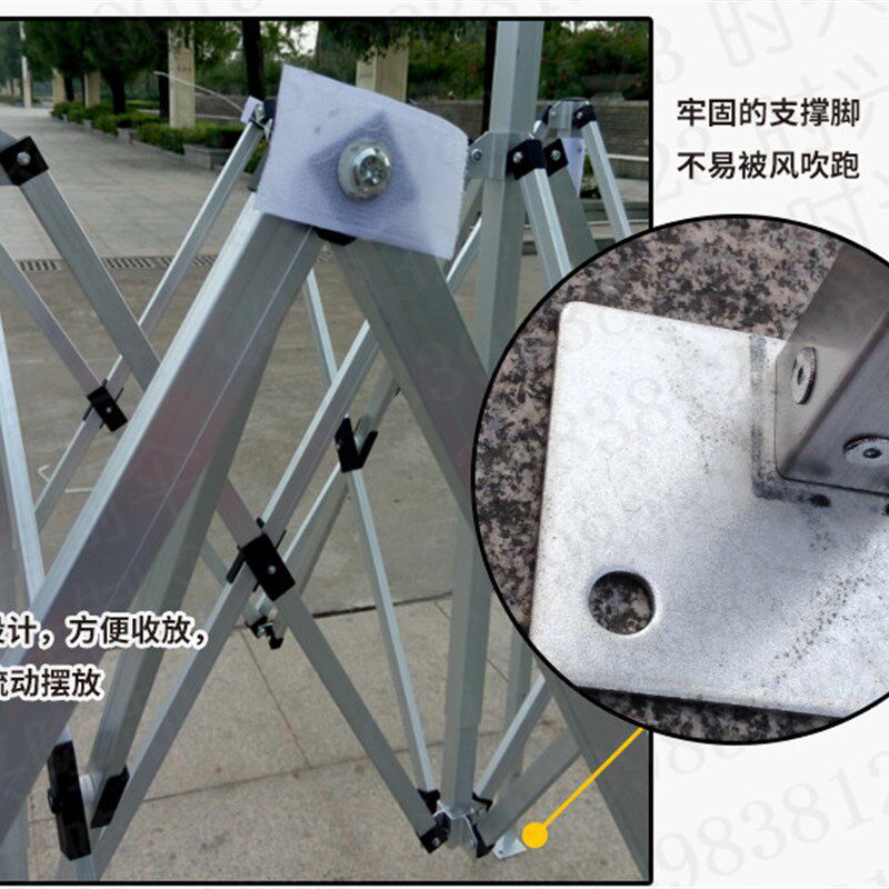广告户车铝合金外雨遮阳载棚夜市摆摊折叠四脚角停车四方大伞帐篷