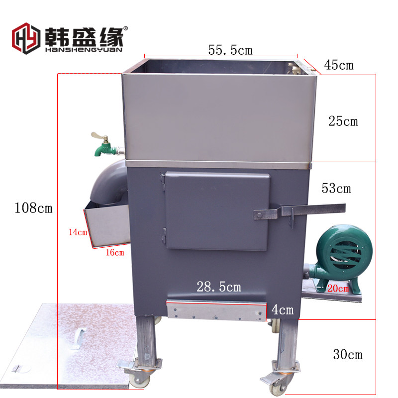 养碳炉商机加厚烤肉店点碳用烧炭炉不锈钢省炭水箱款节能养炭炉