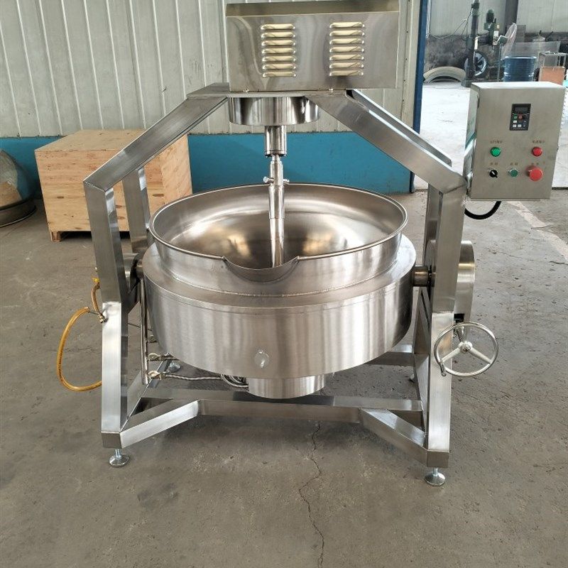 全自动搅拌炒料机炒锅辣椒酱豆沙馅料机火锅汤底熬酱炒菜炒面粉机