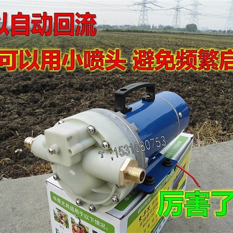 12V24V48V电动直流洗车泵/车载洗车器大功率高压隔膜泵水泵增压泵