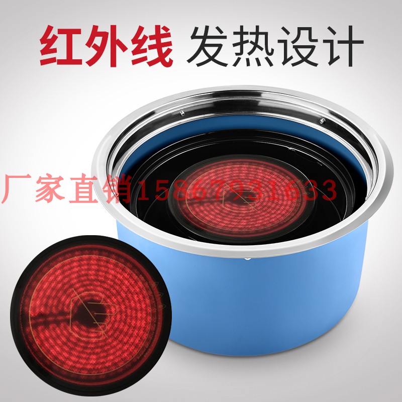 韩式下排烟远红外线电烤炉自助烤肉炉商用无烟圆形电陶光波炉子